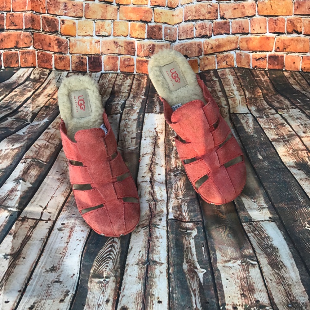 Boho Sz.6 uggs clogs burnt orange suede